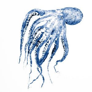 original gyotaku print of a 1.5m octopus