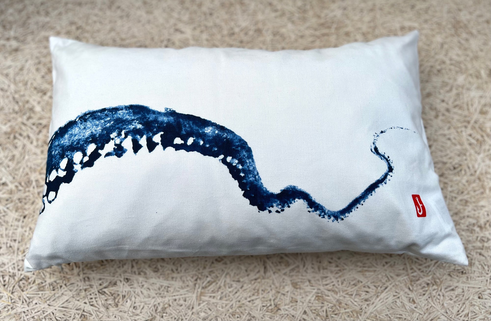 cushion COVER blue octopus  30x50cm (cover only)