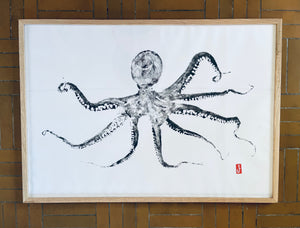 Poster 70 x 100 Landschaft Oktopus