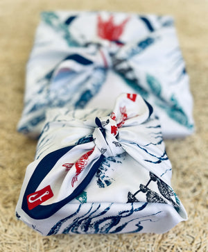 furoshiki gift wrapping: ocean, Large