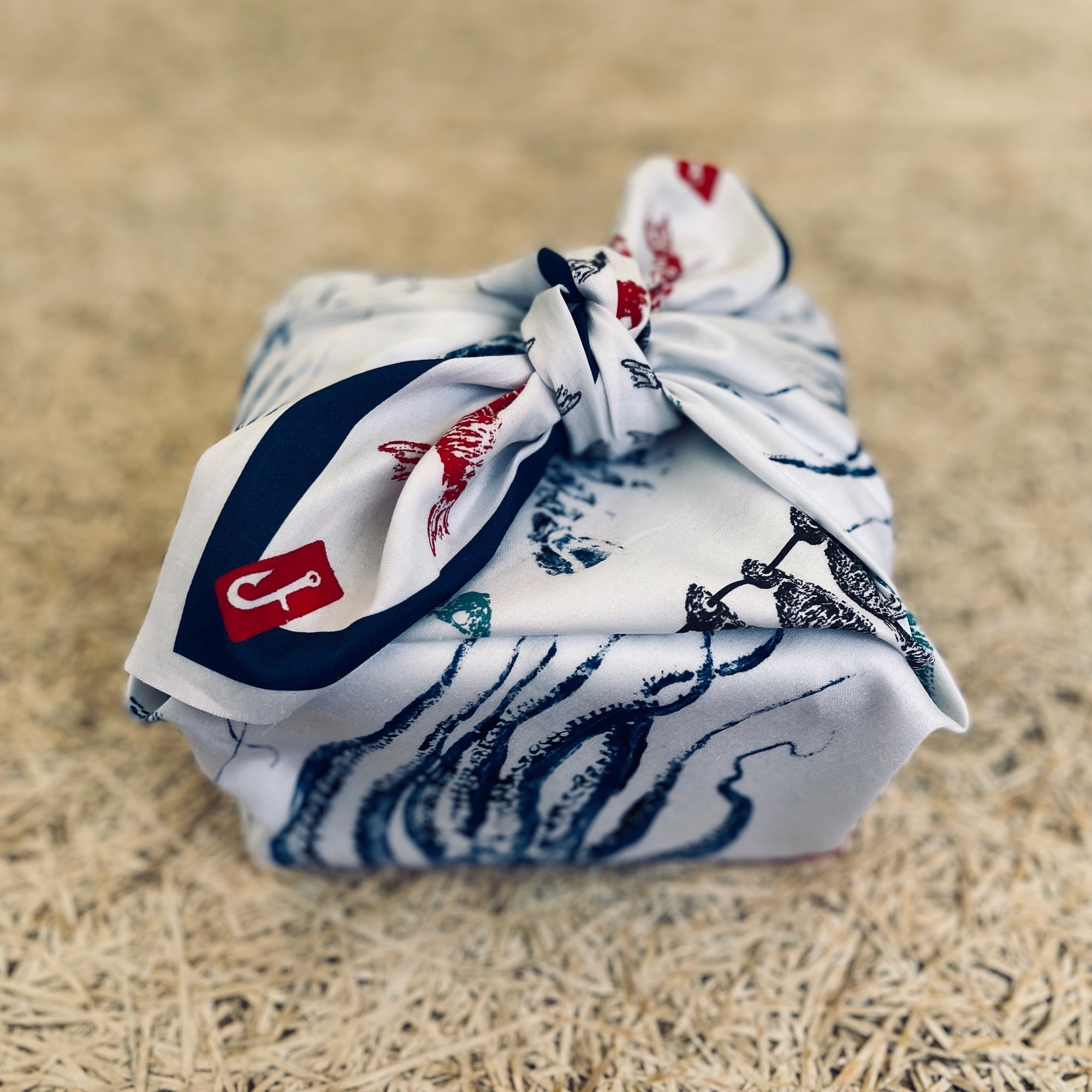 furoshiki gift wrapping: ocean, Large