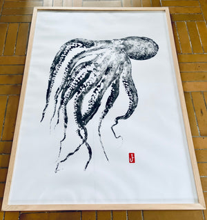 Plakat 70x100 portræt blæksprutte